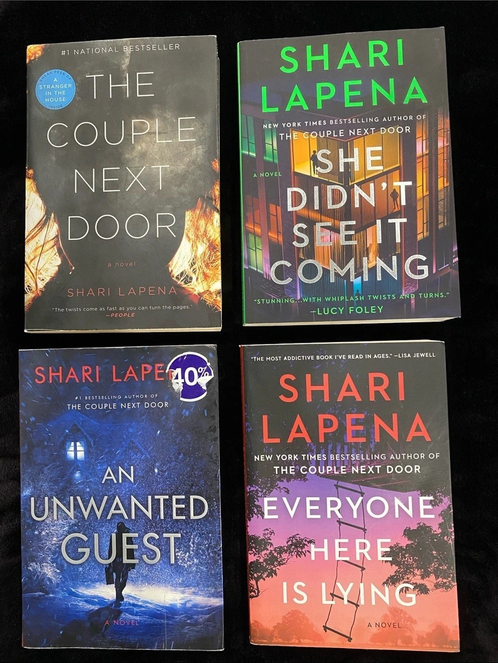 Shari Lapena - An Unwanted Guest - Everyone Here is Lying - The Couple Next Door